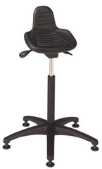 Bevco - Sit-Stand Stool - Polyurethane Seat, Black - Apex Tool & Supply
