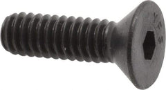 Value Collection - 1/4-20 UNC Hex Socket Drive, 82° Flat Screw - Alloy Steel, Black Oxide Finish, Fully Threaded, 7/8" OAL - Apex Tool & Supply