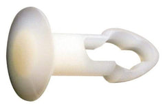 Made in USA - 3/16" Hole Diam, Keyhole Shank, Nylon Panel Rivet - 9/32" Material Thickness, 5/16" Head Diam - Apex Tool & Supply