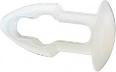 Made in USA - 3/16" Hole Diam, Keyhole Shank, Nylon Panel Rivet - 3/16" Material Thickness, 5/16" Head Diam - Apex Tool & Supply