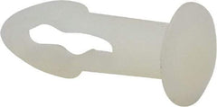 Made in USA - 3/16" Hole Diam, Keyhole Shank, Nylon Panel Rivet - 3/8" Material Thickness, 5/16" Head Diam - Apex Tool & Supply