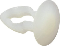 Made in USA - 1/4" to 1/4" Hole Diam, Keyhole Shank, Nylon Panel Rivet - 1/4" Material Thickness, 1/2" Head Diam - Apex Tool & Supply