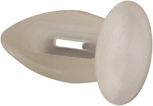 Made in USA - 0.151" to 0.161" Hole Diam, Arrow Shank, Nylon Panel Rivet - 0.39" Length Under Head, 1/16" to 1/8" Material Thickness, 0.28" Head Diam - Apex Tool & Supply