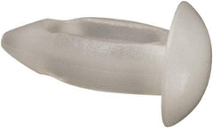 Made in USA - 0.16" to 0.165" Hole Diam, Arrow Shank, Nylon Panel Rivet - 0.4" Length Under Head, 0.032" to 1/8" Material Thickness, 0.28" Head Diam - Apex Tool & Supply