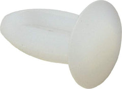 Made in USA - 0.213" to 0.223" Hole Diam, Arrow Shank, Nylon Panel Rivet - 0.45" Length Under Head, 1/16" to 1/8" Material Thickness, 0.37" Head Diam - Apex Tool & Supply