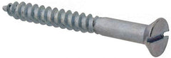 Value Collection - #7, 1-1/2" OAL, Slotted Drive, Flat Head Wood Screw - Zinc Plated Steel, Grade 2 - Apex Tool & Supply