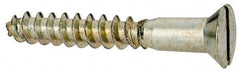 Value Collection - #9, 1-1/4" OAL, Slotted Drive, Flat Head Wood Screw - Apex Tool & Supply