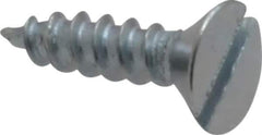 Value Collection - #10, 3/4" OAL, Slotted Drive, Flat Head Wood Screw - Zinc Plated Steel, Grade 2 - Apex Tool & Supply