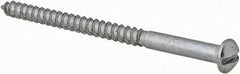 Value Collection - #6, 2" Length Under Head, Slotted Drive, Round Head Wood Screw - Zinc Plated Steel, Grade 2 - Apex Tool & Supply