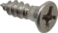 Value Collection - #6, 1/2" OAL, Phillips Drive, Flat Head Wood Screw - Stainless Steel, Grade 18-8 - Apex Tool & Supply