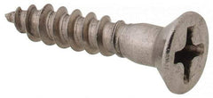 Value Collection - #6, 3/4" OAL, Phillips Drive, Flat Head Wood Screw - Stainless Steel, Grade 18-8 - Apex Tool & Supply