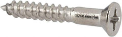 Value Collection - #6, 1" OAL, Phillips Drive, Flat Head Wood Screw - Stainless Steel, Grade 18-8 - Apex Tool & Supply