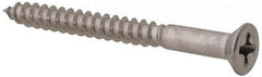 Value Collection - #6, 1-1/2" OAL, Phillips Drive, Flat Head Wood Screw - Stainless Steel, Grade 18-8 - Apex Tool & Supply