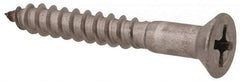 Value Collection - #8, 1-1/4" OAL, Phillips Drive, Flat Head Wood Screw - Stainless Steel, Grade 18-8 - Apex Tool & Supply