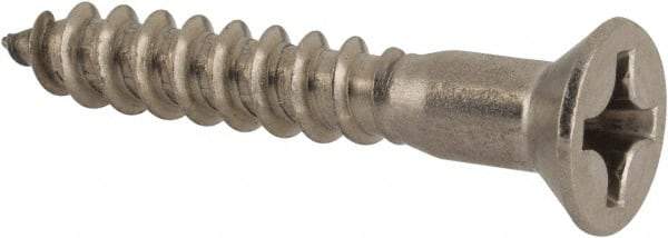 Value Collection - #10, 1-1/4" OAL, Phillips Drive, Flat Head Wood Screw - Stainless Steel, Grade 18-8 - Apex Tool & Supply