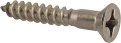 Value Collection - #10, 1-1/4" OAL, Phillips Drive, Flat Head Wood Screw - Stainless Steel, Grade 18-8 - Apex Tool & Supply