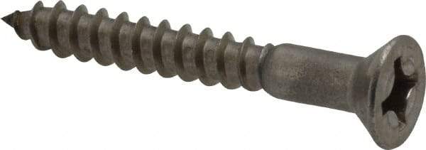 Value Collection - #10, 1-1/2" OAL, Phillips Drive, Flat Head Wood Screw - Stainless Steel, Grade 18-8 - Apex Tool & Supply