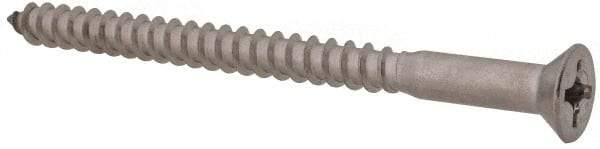 Value Collection - #12, 3" OAL, Phillips Drive, Flat Head Wood Screw - Stainless Steel, Grade 18-8 - Apex Tool & Supply