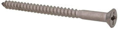 Value Collection - #12, 3" OAL, Phillips Drive, Flat Head Wood Screw - Stainless Steel, Grade 18-8 - Apex Tool & Supply