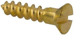 Value Collection - #6, 5/8" OAL, Phillips Drive, Flat Head Wood Screw - ASME B18.6.1, Brass - Apex Tool & Supply