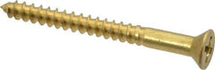 Value Collection - #8, 1-3/4" OAL, Phillips Drive, Flat Head Wood Screw - ASME B18.6.1, Brass - Apex Tool & Supply
