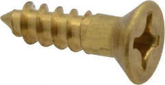 Value Collection - #10, 3/4" OAL, Phillips Drive, Flat Head Wood Screw - ASME B18.6.1, Brass - Apex Tool & Supply