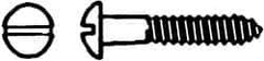 Value Collection - #5, 3/4" Length Under Head, Slotted Drive, Round Head Wood Screw - Zinc Plated Steel, Grade 2 - Apex Tool & Supply
