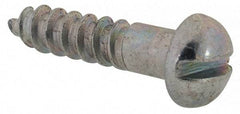 Value Collection - #6, 5/8" Length Under Head, Slotted Drive, Round Head Wood Screw - Zinc Plated Steel, Grade 2 - Apex Tool & Supply
