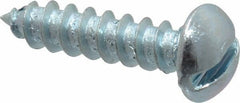 Value Collection - #8, 3/4" Length Under Head, Slotted Drive, Round Head Wood Screw - Zinc Plated Steel, Grade 2 - Apex Tool & Supply