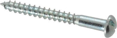 Value Collection - #8, 1-1/2" Length Under Head, Slotted Drive, Round Head Wood Screw - Zinc Plated Steel, Grade 2 - Apex Tool & Supply