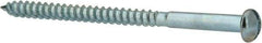 Value Collection - #8, 2-1/2" Length Under Head, Slotted Drive, Round Head Wood Screw - Zinc Plated Steel, Grade 2 - Apex Tool & Supply
