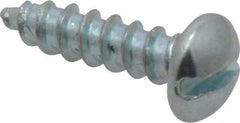 Value Collection - #10, 3/4" Length Under Head, Slotted Drive, Round Head Wood Screw - Zinc Plated Steel, Grade 2 - Apex Tool & Supply