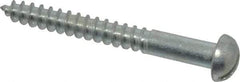 Value Collection - #10, 1-3/4" Length Under Head, Slotted Drive, Round Head Wood Screw - Zinc Plated Steel, Grade 2 - Apex Tool & Supply