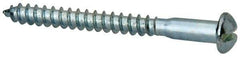 Value Collection - #10, 2" Length Under Head, Slotted Drive, Round Head Wood Screw - Zinc Plated Steel, Grade 2 - Apex Tool & Supply