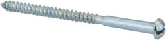 Value Collection - #10, 3" Length Under Head, Slotted Drive, Round Head Wood Screw - Zinc Plated Steel, Grade 2 - Apex Tool & Supply