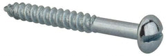 Value Collection - #12, 2" Length Under Head, Slotted Drive, Round Head Wood Screw - Zinc Plated Steel, Grade 2 - Apex Tool & Supply