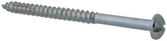 Value Collection - #12, 3" Length Under Head, Slotted Drive, Round Head Wood Screw - Zinc Plated Steel, Grade 2 - Apex Tool & Supply