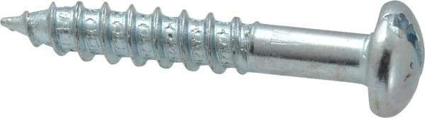 Value Collection - #14, 1-1/2" Length Under Head, Slotted Drive, Round Head Wood Screw - Zinc Plated Steel, Grade 2 - Apex Tool & Supply