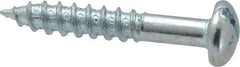 Value Collection - #14, 1-1/2" Length Under Head, Slotted Drive, Round Head Wood Screw - Zinc Plated Steel, Grade 2 - Apex Tool & Supply