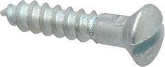 Value Collection - #6, 3/4" Length Under Head, Slotted Drive, Oval Head Wood Screw - ASME B18.6.1, Zinc Plated Steel, Grade 2 - Apex Tool & Supply