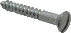 Value Collection - #6, 1" Length Under Head, Slotted Drive, Oval Head Wood Screw - ASME B18.6.1, Zinc Plated Steel, Grade 2 - Apex Tool & Supply