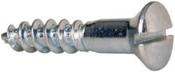 Value Collection - #10, 1" Length Under Head, Slotted Drive, Oval Head Wood Screw - ASME B18.6.1, Zinc Plated Steel, Grade 2 - Apex Tool & Supply