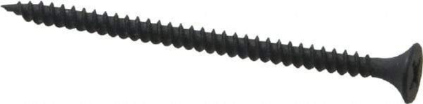 Value Collection - #6, 2-1/4" OAL, Phillips Drive Bugle Head, Steel Drywall Screws - Black Phosphate Finish, Grade 2 - Apex Tool & Supply