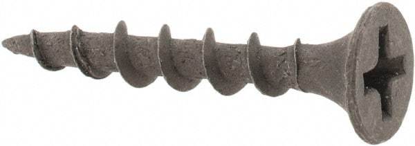 Value Collection - #6, 1" OAL, Phillips Drive Bugle Head, Steel Drywall Screws - Black Phosphate Finish, Grade 2 - Apex Tool & Supply