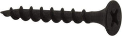 Value Collection - #6, 1-1/4" OAL, Phillips Drive Bugle Head, Steel Drywall Screws - Black Phosphate Finish, Grade 2 - Apex Tool & Supply