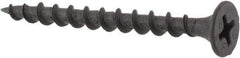 Value Collection - #6, 1-5/8" OAL, Phillips Drive Bugle Head, Steel Drywall Screws - Black Phosphate Finish, Grade 2 - Apex Tool & Supply