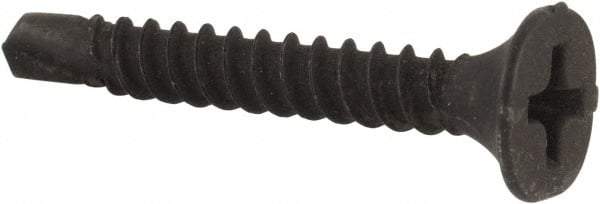 Value Collection - #6, 1" OAL, Phillips Drive Bugle Head, Steel Drywall Screws - Black Phosphate Finish, Grade 2 - Apex Tool & Supply