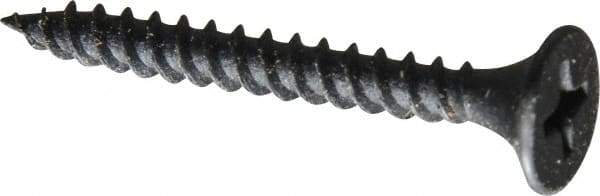 Value Collection - #6, 1-5/8" OAL, Phillips Drive Bugle Head, Steel Drywall Screws - Black Phosphate Finish, Grade 2 - Apex Tool & Supply
