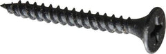Value Collection - #6, 1-5/8" OAL, Phillips Drive Bugle Head, Steel Drywall Screws - Black Phosphate Finish, Grade 2 - Apex Tool & Supply