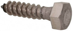Value Collection - 5/16" Screw, 1-1/4" Length Under Head, Stainless Steel, Hex Head Lag Screw - Grade 18-8, Uncoated - Apex Tool & Supply